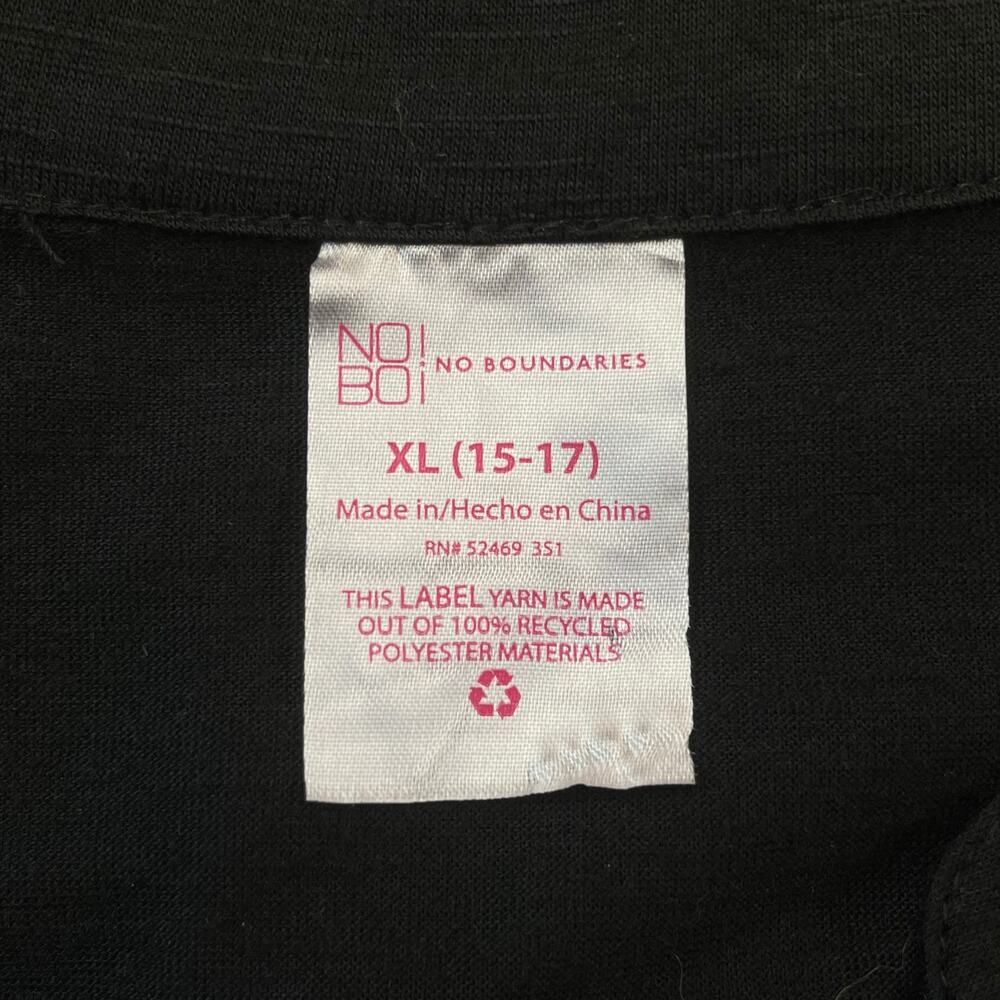 No Boundaries Xl Black Button Front Utility Top S… - image 5